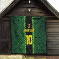 Custom Mali Football Quilt Les Aigles-Green Gold and Red