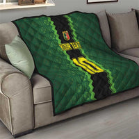 Custom Mali Football Quilt Les Aigles-Green Gold and Red