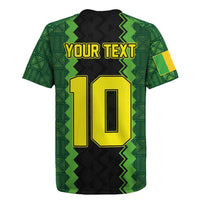 Custom Mali Football Rugby Jersey Les Aigles-Green Gold and Red