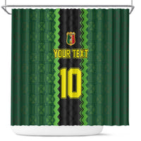 Custom Mali Football Shower Curtain Les Aigles-Green Gold and Red
