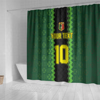 Custom Mali Football Shower Curtain Les Aigles-Green Gold and Red
