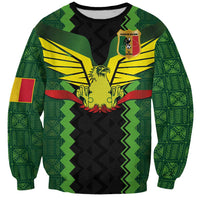 Custom Mali Football Sweatshirt Les Aigles-Green Gold and Red