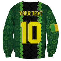 Custom Mali Football Sweatshirt Les Aigles-Green Gold and Red