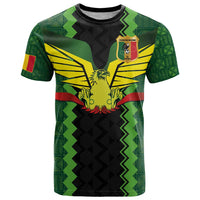 Custom Mali Football T Shirt Les Aigles-Green Gold and Red
