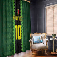 Custom Mali Football Window Curtain Les Aigles-Green Gold and Red