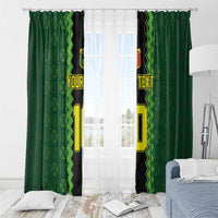 Custom Mali Football Window Curtain Les Aigles-Green Gold and Red