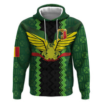 Custom Mali Football Zip Hoodie Les Aigles-Green Gold and Red
