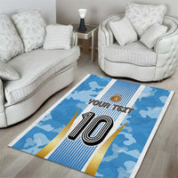 Custom Argentina Football Area Rug La Albiceleste Three Times The Best in The World
