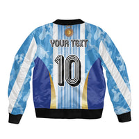 Custom Argentina Football Bomber Jacket La Albiceleste Three Times The Best in The World