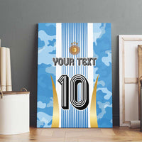 Custom Argentina Football Canvas Wall Art La Albiceleste Three Times The Best in The World