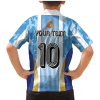 Custom Argentina Football Family Matching Mermaid Dress and Hawaiian Shirt La Albiceleste Three Times The Best in The World
