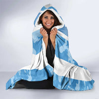 Custom Argentina Football Hooded Blanket La Albiceleste Three Times The Best in The World