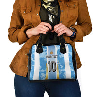 Custom Argentina Football Shoulder Handbag La Albiceleste Three Times The Best in The World