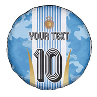Custom Argentina Football Spare Tire Cover La Albiceleste Three Times The Best in The World