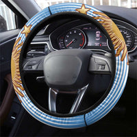 Argentina Football Steering Wheel Cover La Albiceleste Three Times The Best in The World