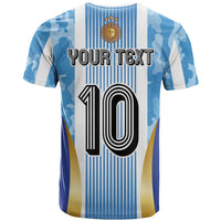 Custom Argentina Football T Shirt La Albiceleste Three Times The Best in The World