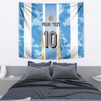 Custom Argentina Football Tapestry La Albiceleste Three Times The Best in The World