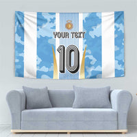 Custom Argentina Football Tapestry La Albiceleste Three Times The Best in The World
