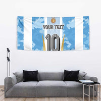 Custom Argentina Football Tapestry La Albiceleste Three Times The Best in The World