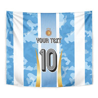 Custom Argentina Football Tapestry La Albiceleste Three Times The Best in The World