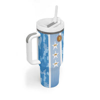 Custom Argentina Football Tumbler With Handle La Albiceleste Three Times The Best in The World