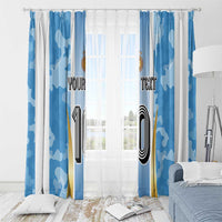 Custom Argentina Football Window Curtain La Albiceleste Three Times The Best in The World