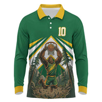 Custom Bigfoot Dunk and Mountain Forests Long Sleeve Polo Shirt