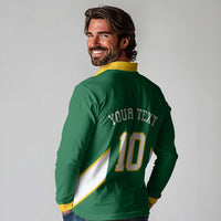 Custom Bigfoot Dunk and Mountain Forests Long Sleeve Polo Shirt