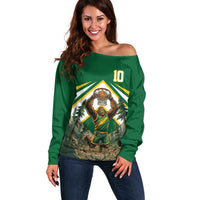 Custom Bigfoot Dunk and Mountain Forests Off Shoulder Sweater