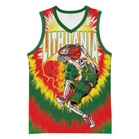 Custom Lithuania-Skeleton Power Dunk Basketball Jersey Tie Dye Style