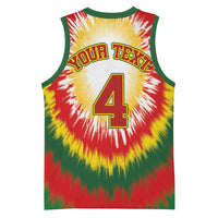 Custom Lithuania-Skeleton Power Dunk Basketball Jersey Tie Dye Style