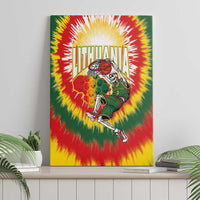 Lithuania-Skeleton Power Dunk Canvas Wall Art Tie Dye Style