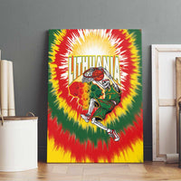 Lithuania-Skeleton Power Dunk Canvas Wall Art Tie Dye Style