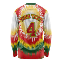 Custom Lithuania-Skeleton Power Dunk Long Sleeve Shirt Tie Dye Style