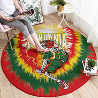 Lithuania-Skeleton Power Dunk Round Carpet Tie Dye Style