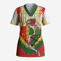 Custom Lithuania-Skeleton Power Dunk Scrub Top Tie Dye Style