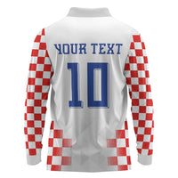 Custom Croatia Football Long Sleeve Polo Shirt Vatreni Glory 2026