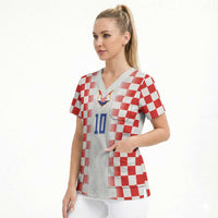 Custom Croatia Football Scrub Top Vatreni Glory 2026