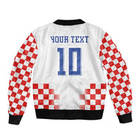 Custom Croatia Football Sleeve Zip Bomber Jacket Vatreni Glory 2026