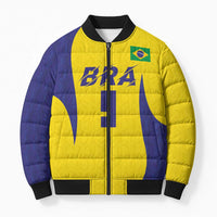 Custom Brazil Volleyball Bomber Puffer Jacket Sport Wings Style
