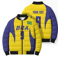 Custom Brazil Volleyball Bomber Puffer Jacket Sport Wings Style