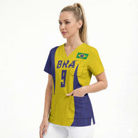 Custom Brazil Volleyball Scrub Top Sport Wings Style