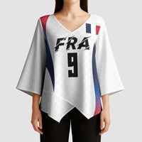 Custom France Volleyball Kimono Sleeve Blouse Sport Wings Style