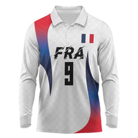 Custom France Volleyball Long Sleeve Polo Shirt Sport Wings Style