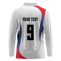 Custom France Volleyball Long Sleeve Polo Shirt Sport Wings Style
