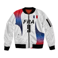 Custom France Volleyball Sleeve Zip Bomber Jacket Sport Wings Style