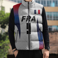 Custom France Volleyball Sleeveless Puffer Jacket Sport Wings Style