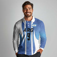 Custom Argentina Volleyball Long Sleeve Polo Shirt Sport Wings Style