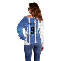 Custom Argentina Volleyball Off Shoulder Sweater Sport Wings Style