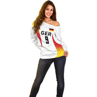 Custom Germany Volleyball Off Shoulder Sweater Sport Wings Style